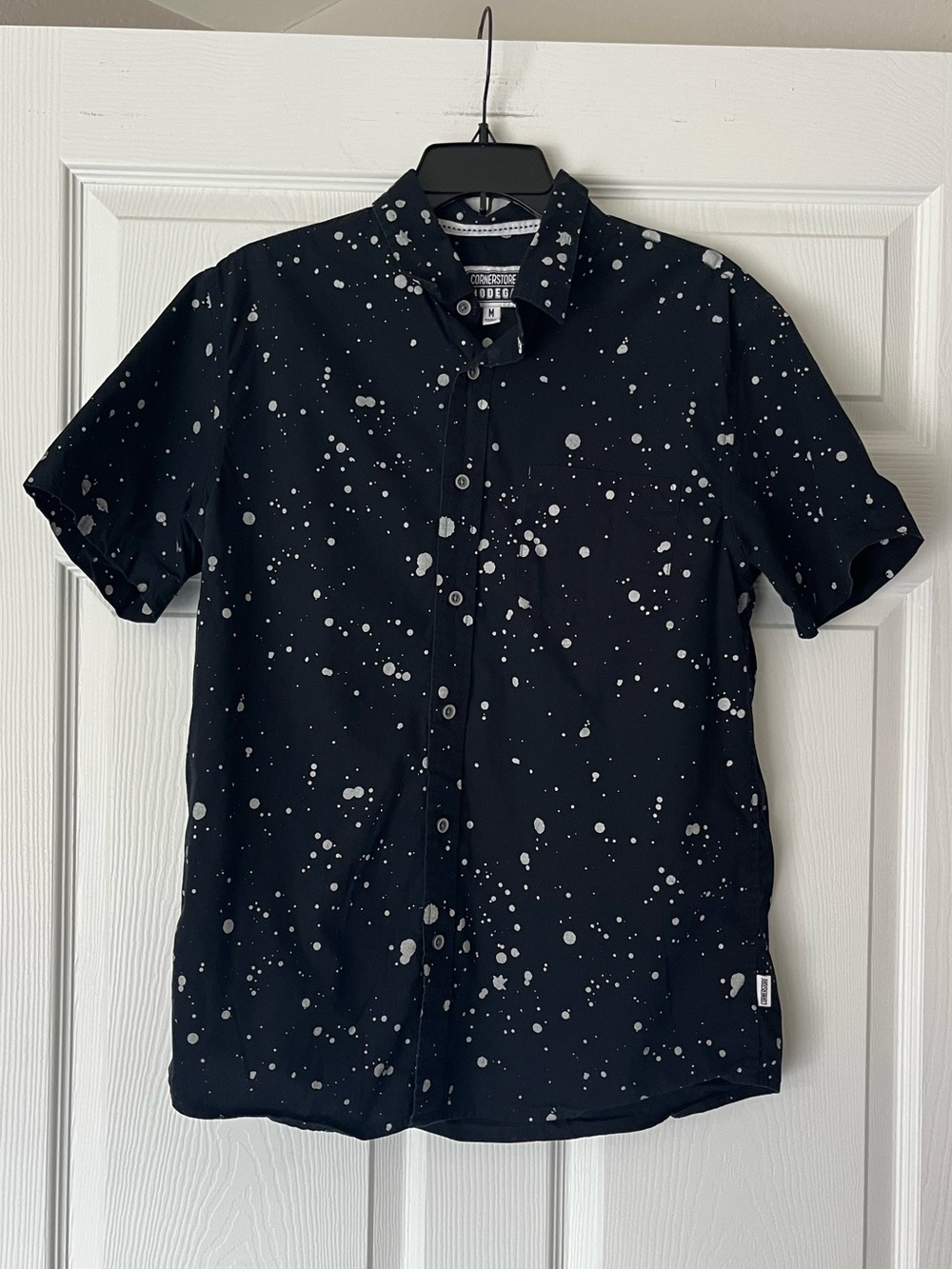 Cornerstore Bodega Splatter Print Button Down Shirt